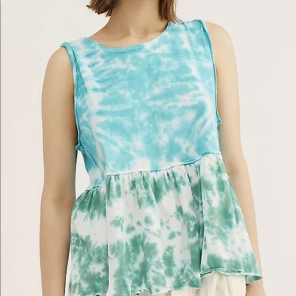 ❤️NWT Free People Womens size Small Teal Waters tank MSRP $58